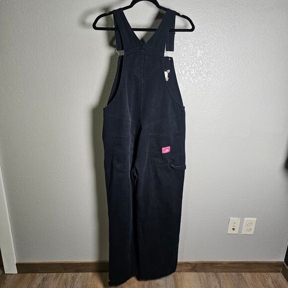 Vintage 2001 Tweety Black Wide Leg Overalls Year 2001 Embroidered Detail Large - Picture 2 of 16